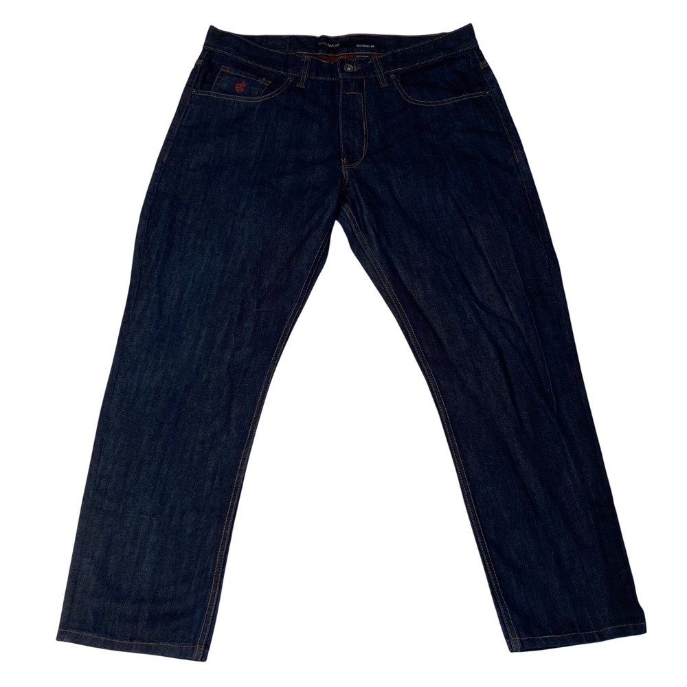 Rocawear Mens Classic Fit Indigo Blue Denim Straight Leg Jeans Size‎ 36x30